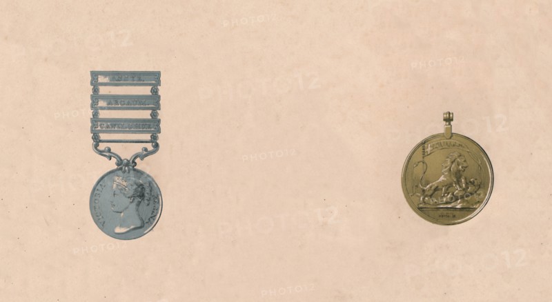 'Medals for Battles in India', c1911th century. Artist: Unknown.