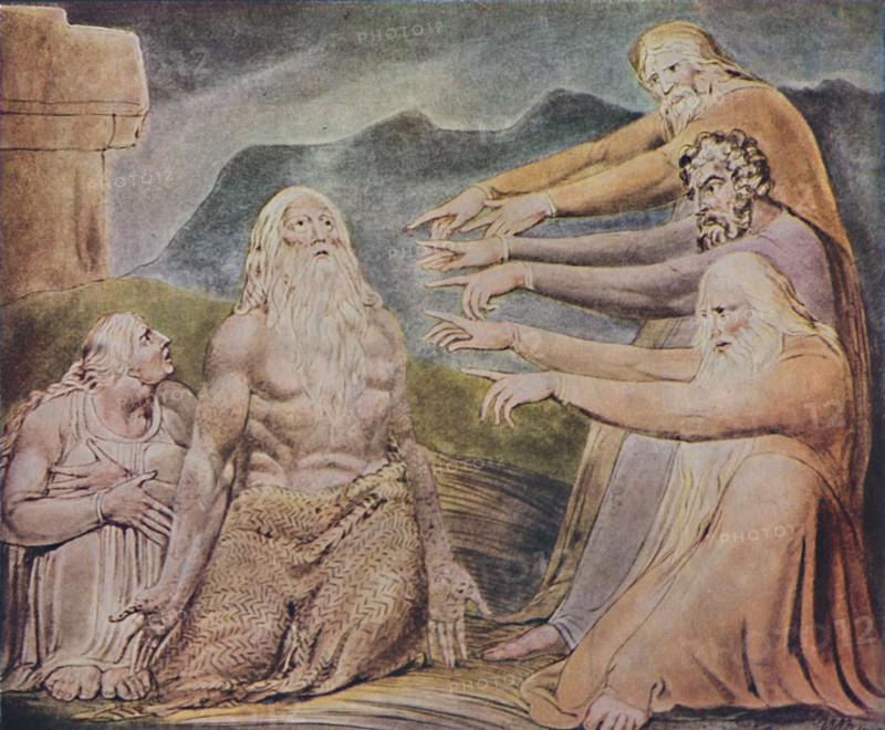 'The Just Upright Man Is Laughed To Scorn', c1825, (1947). Artist: William Blake.