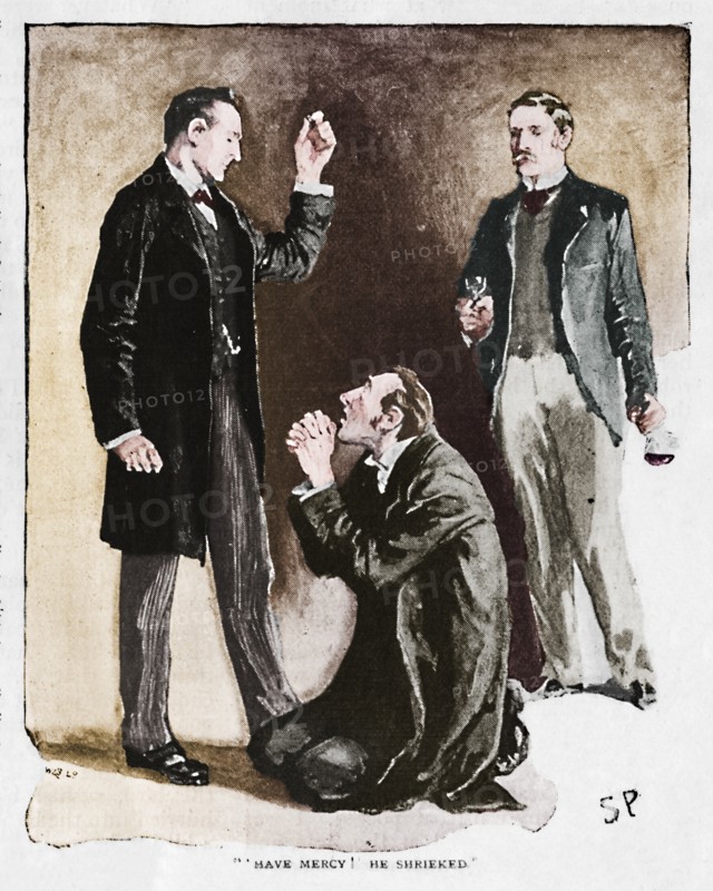 'Have Mercy! He Shrieked', 1892. Artist: Sidney E Paget.