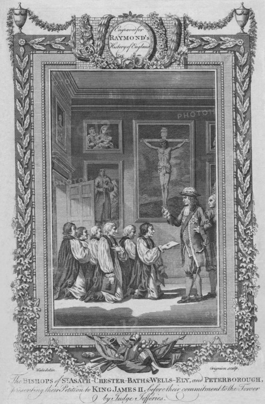 'The Bishops of Stasaph-Chester-Bath & Wells- Ely and Peterborough', c1787. Artist: Unknown.