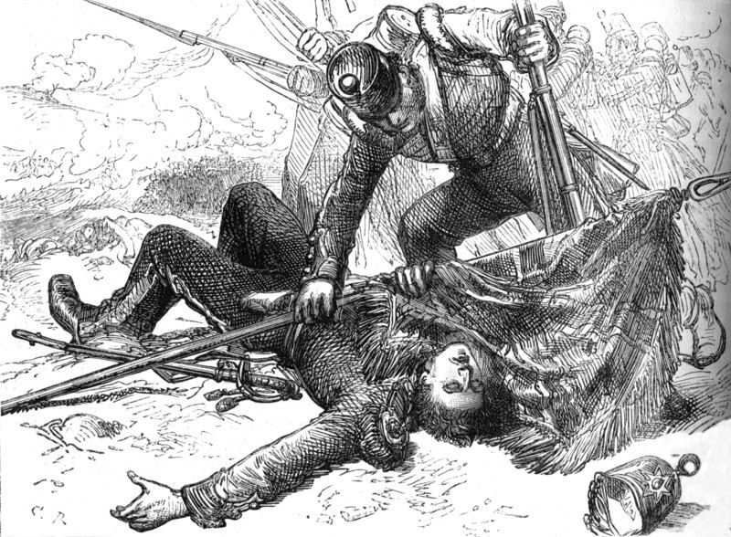 'Death of Ensign Anstruther', c1880. Artist: C.R..