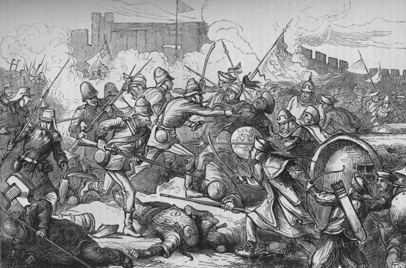 'Capture of the Peiho Forts', c1880. Artist: T.S.S.