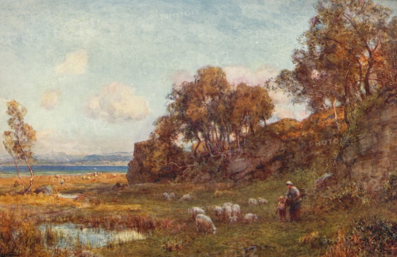 'Sheltered Pastures', c1900. Artist: Sir Ernest Albert Waterlow.