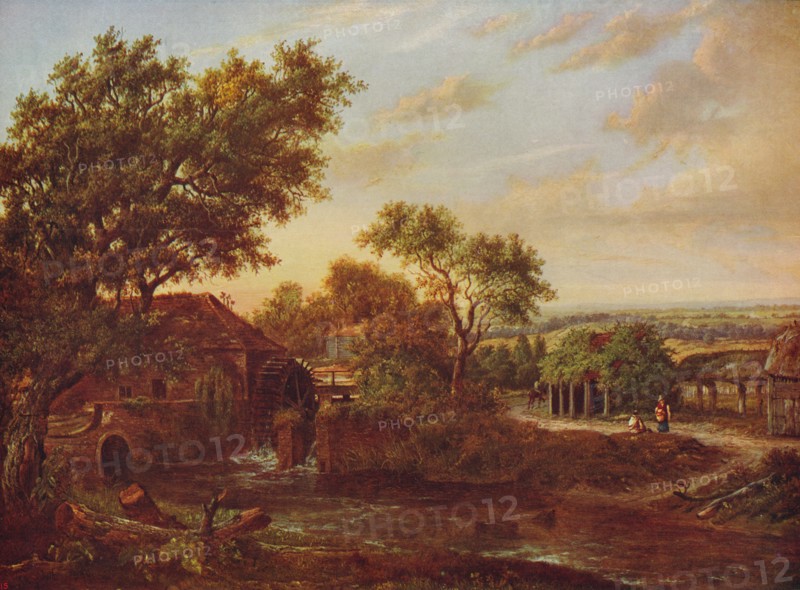 'The Water Mill, Carshalton', 1830, (c1915). Artist: Patrick Nasmyth.