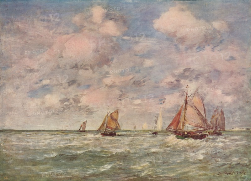 'A Seascape', c1850. Artist: Eugene Louis Boudin.
