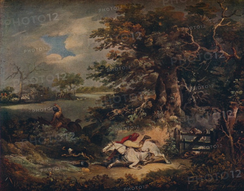 Full Cry - And A Fall', c1790, (1922). Artist: George Morland.