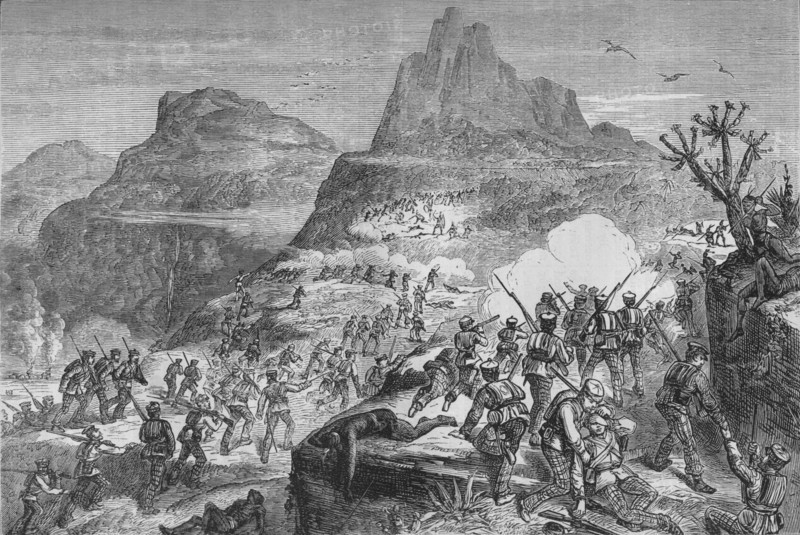 'Kaffir War - Attacking a Native Position', c1880. Artist: Unknown.