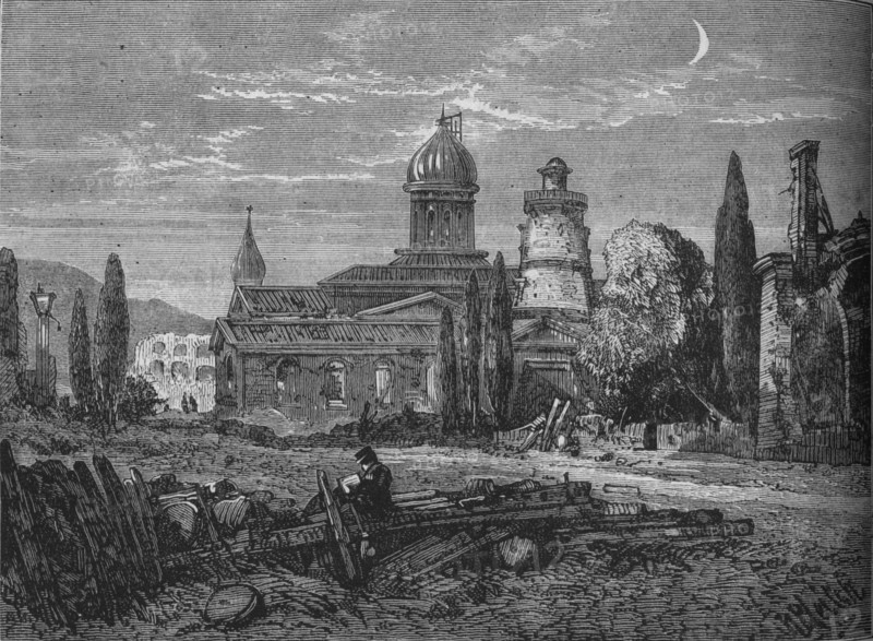 'A Street in Sebastopol after the Siege', c1880. Artist: Richard Principal Leitch.