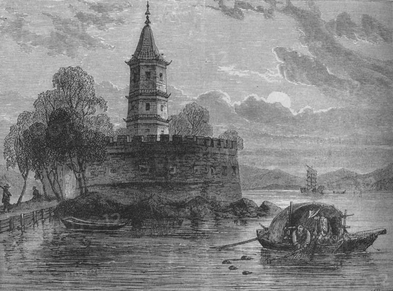 'Fort on the Peiho River', c1880. Artist: Unknown.