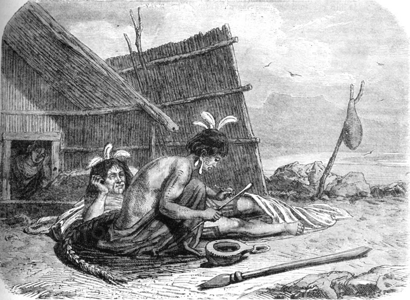 'Tattooing a Maori Chief', c1880. Artist: Unknown.
