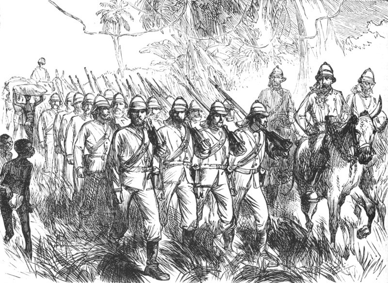 'On the march from Elmina', c1880. Artist: Unknown.
