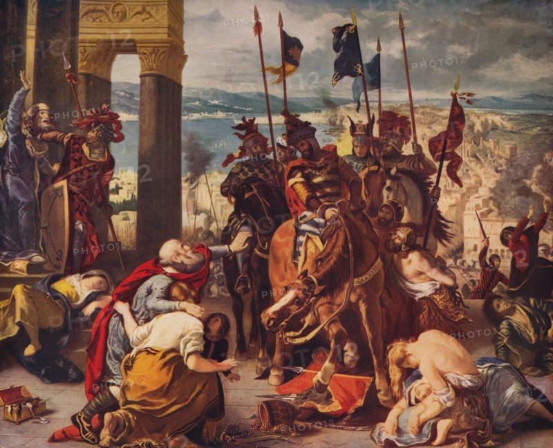 'Entry of Crusaders into Constantinople', 1840, (c1915). Artist: Eugene Delacroix.