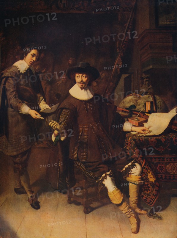 'Constantijn Huygens and his Clerk', 1627, (c1915). Artist: Thomas de Keyser.
