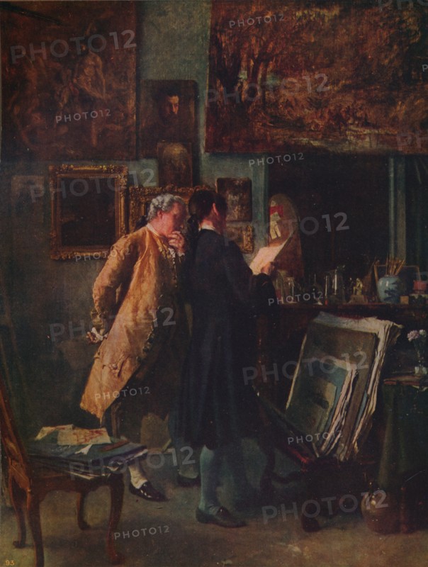 'The Print Collector',  c1850, (c1915). Artist: Jean Louis Ernest Meissonier.