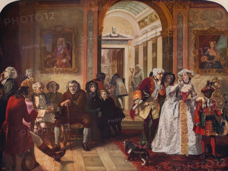 'Dr. Johnson in Ante-Room of Lord Chesterfield', 1748, (c1915). Artist: Edward Matthew Ward.