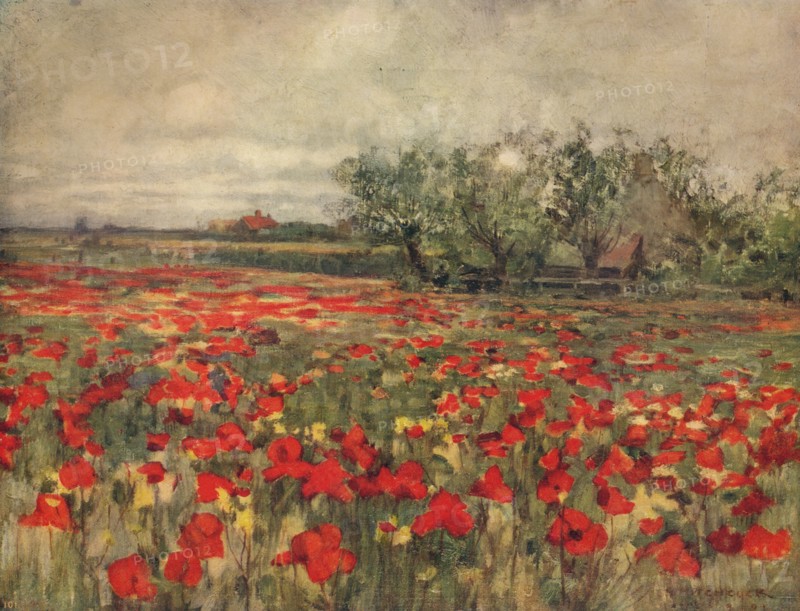 'The Poppy Field', c1900, (c1915). Artist: George Hitchcock.