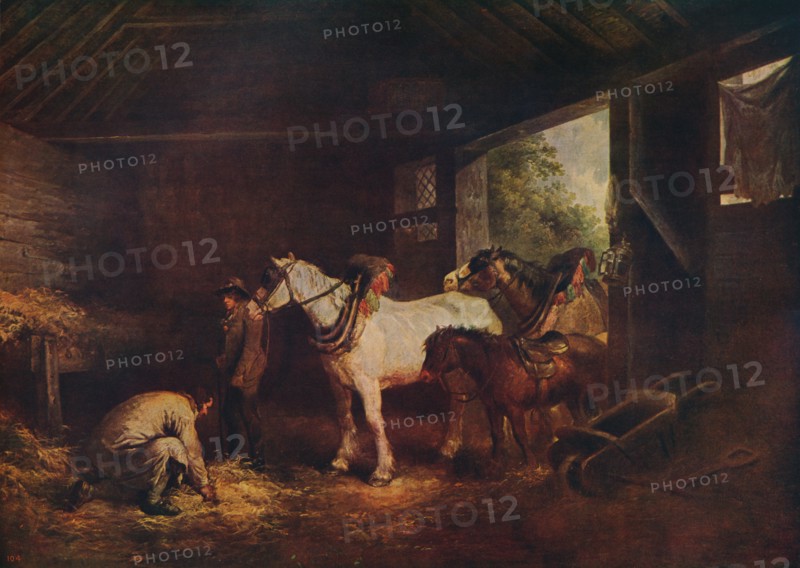 'The Inside of a Stable', 1791, (c1915). Artist: George Morland.