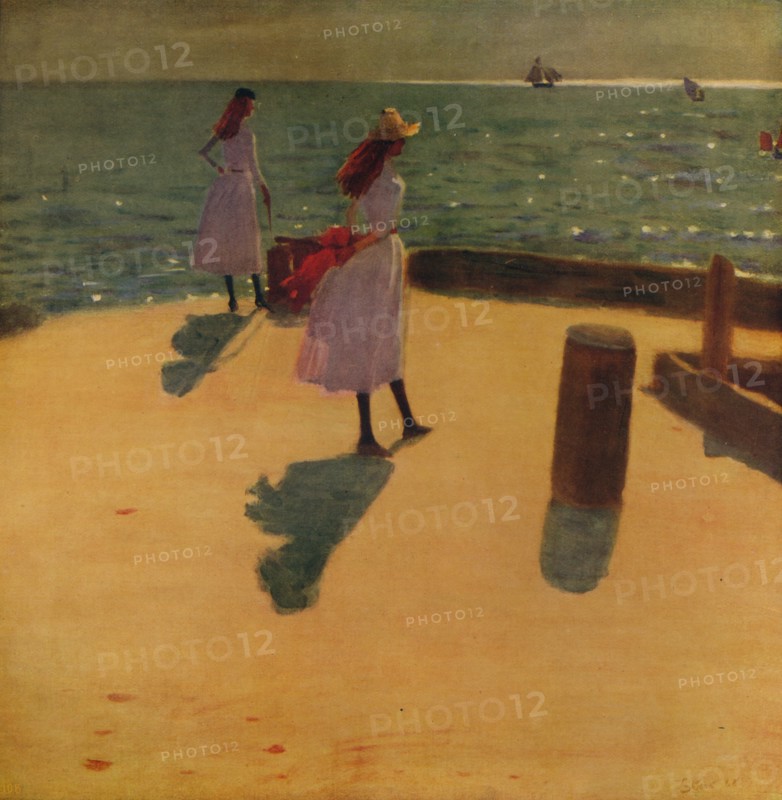 'On Walberswick Pier', c1887, (c1915). Artist: Philip Wilson Steer.