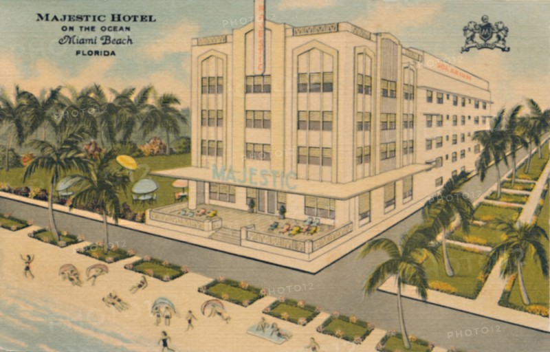 'Majestic Hotel on the Ocean. Miami Beach, Florida', c1940s. Artist: Unknown.
