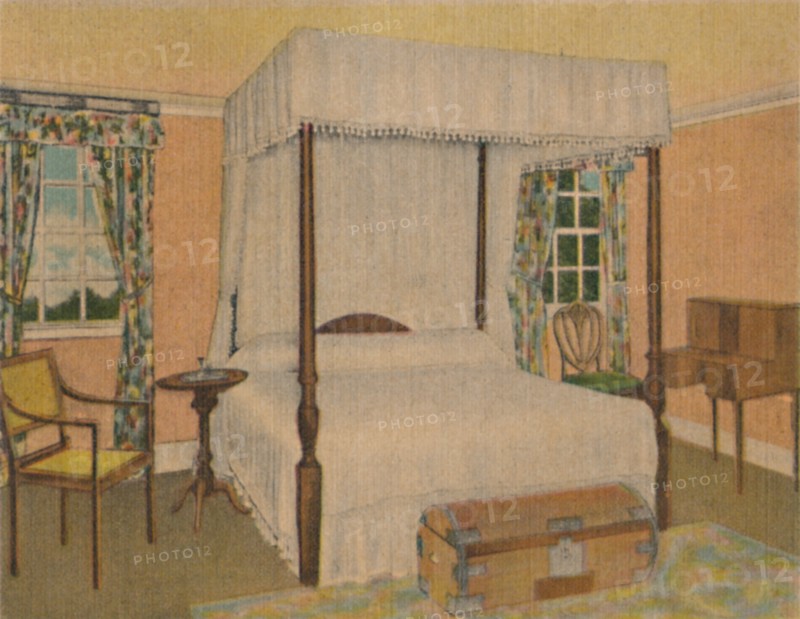 'General Washington's Bedroom', 1946. Artist: Unknown.
