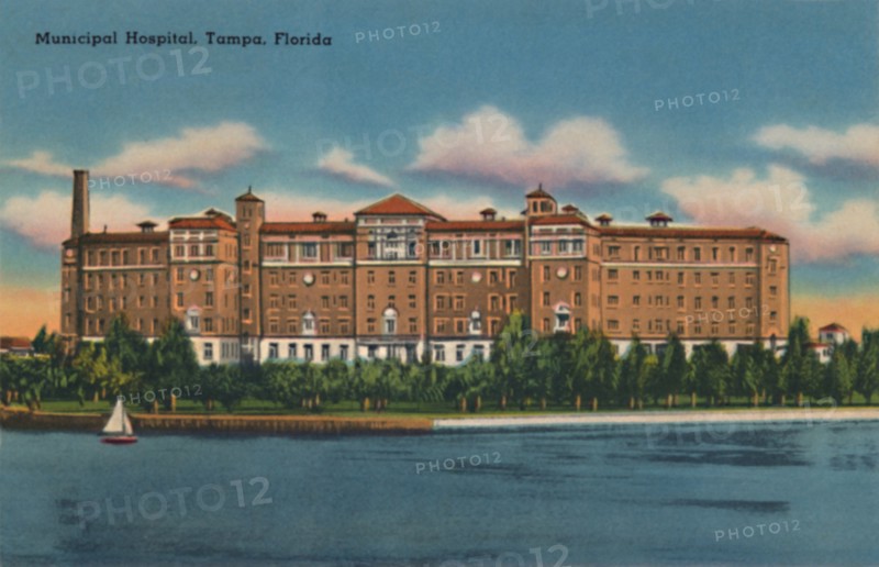 'Municipal Hospital, Tampa, Florida', c1940s. Artist: Unknown.