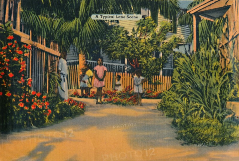 'A Typical Lane Scene', c1940s. Artist: Unknown.