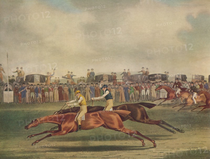 'Sir Joshua Beating Filho Da Puta at Newmarket', c1816, (1929). Artist: Frederick Rosenberg.