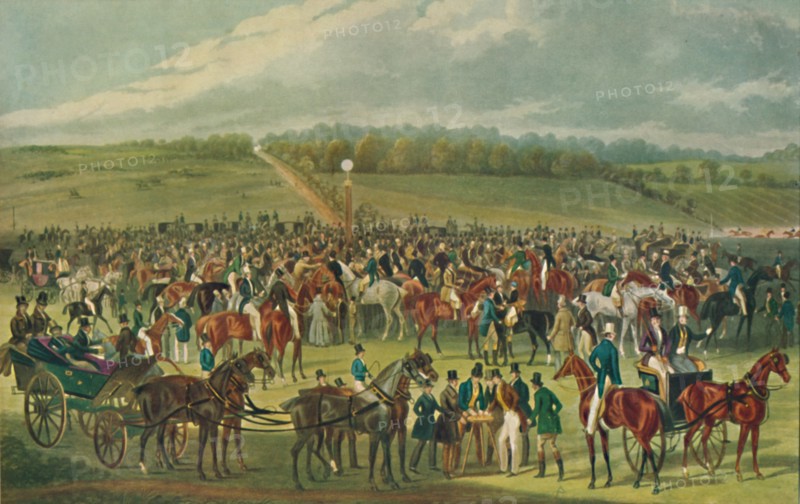 'Epsom Races - The Betting Post', 1836, (1929). Artist: Charles Hunt.