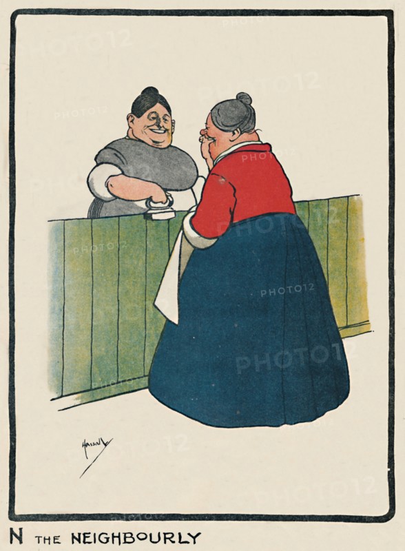 'N the Neighbourly', 1903. Artist: John Hassall.