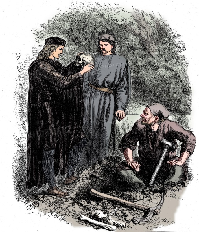'Alas, poor Yorick! I knew him, Horatio', c1850. Artist: Unknown.