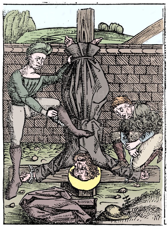 Martyrdom of St Peter, Rome, c64 (1493). Artist: Unknown.