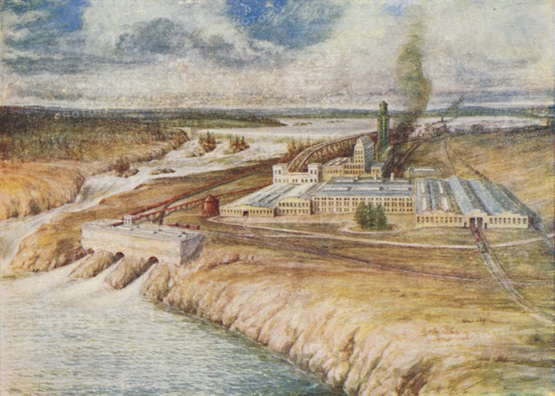 'Paper Mills, Newfoundland', 1924. Artist: Lowther, C.G.