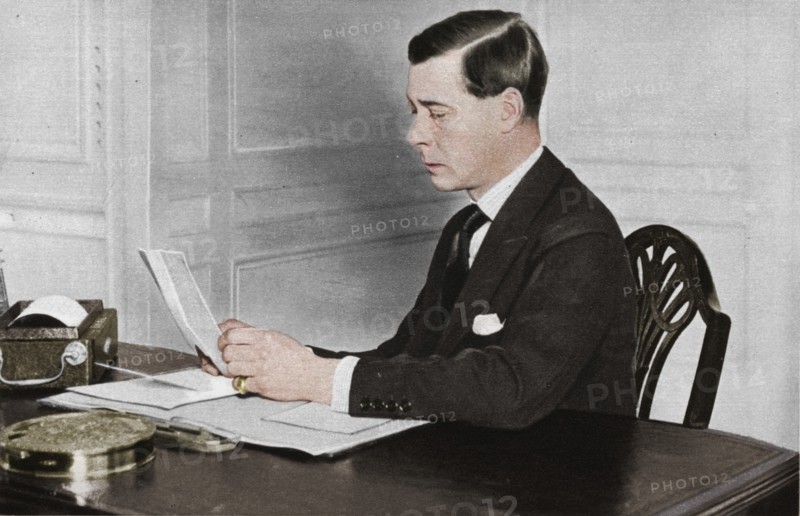 'Edward VIII working in his office at St. James's Palace, London', 1936. Artist: Unknown.