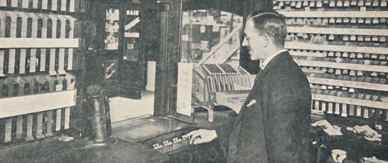 'Automatic Ticket and Change Machines at Westminster', 1926. Artist: Unknown.