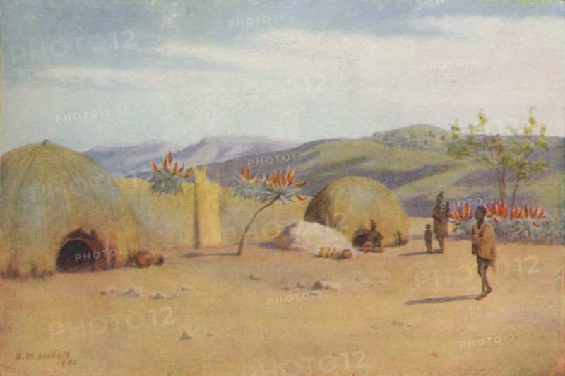 'Kaffir Kraal', 1924. Artist: Unknown.