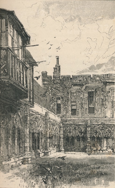 'The Outer Cloisters and Anne Boleyn's Window', 1895. Artist: Unknown.