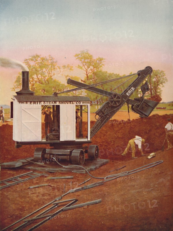 'A Steam Excavator at Work on the Edgware Tube Extension', 1926. Artist: Unknown.