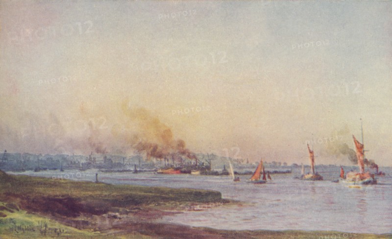 'An Estuary', 1910. Artist: WL Wythe.