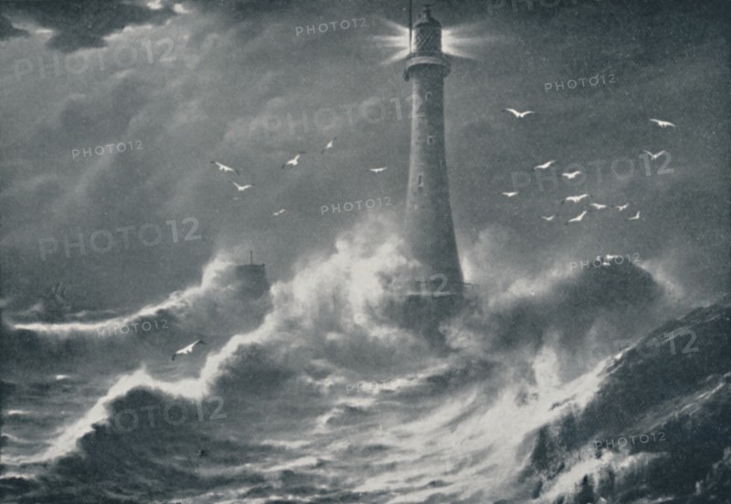 'Eddystone Lighthouse', 1910. Artist: Valentine & Sons Ltd.