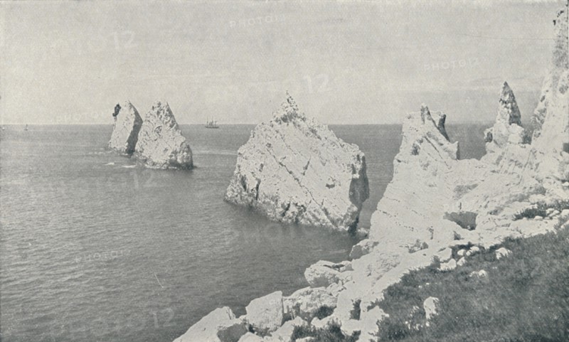 'The Needles', 1910. Artist: Photochrom Co Ltd of London.
