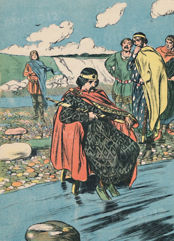 'Canute Orders The Tide to Stop', c1907. Artist: Unknown.