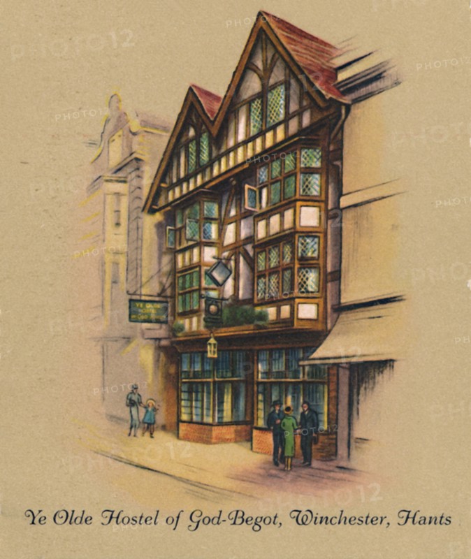 'Ye Olde Hostel of God-Begot, Winchester, Hants', 1939. Artist: Unknown.