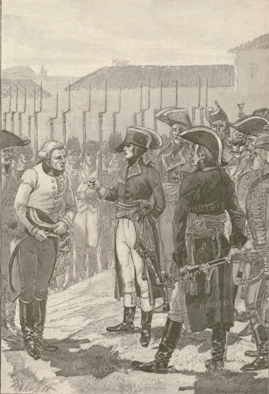 'Bonaparte, Surprised at Lonato..., Compels 4000 Austrians To Surrender', 1796, (1896). Artist: JW Evans.