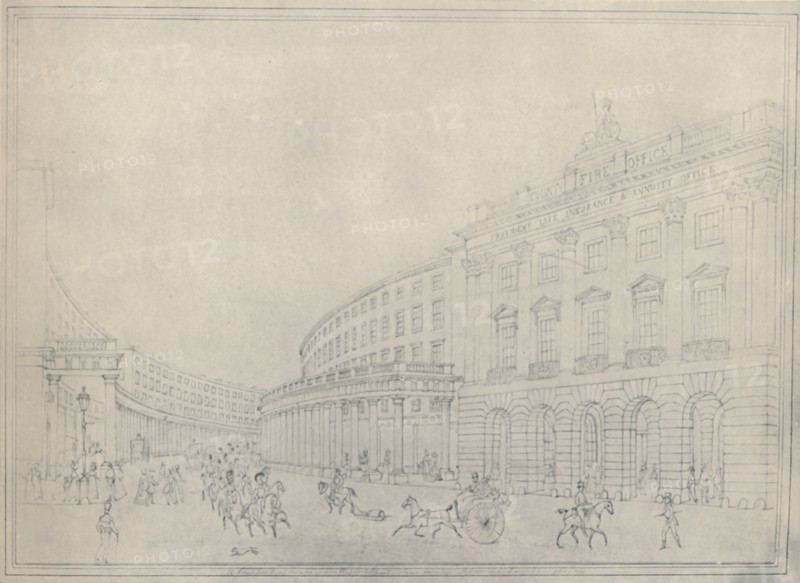 'The Quadrant, Regent Street, 1822', (1920). Artist: Thomas Hosmer Shepherd.