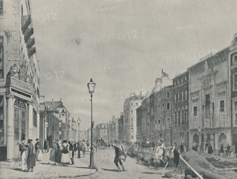 'Balloons Over Piccadilly', 1842', (1920). Artist: Unknown.