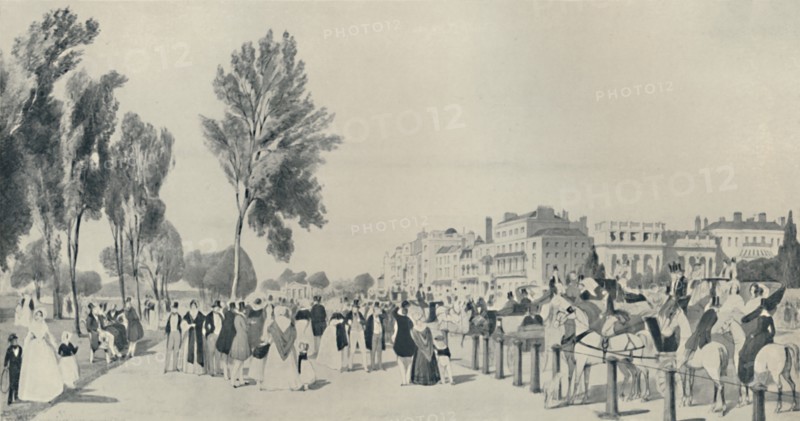 'Society in Hyde Park, 1842', (1920). Artist: Thomas Shotter Boys.