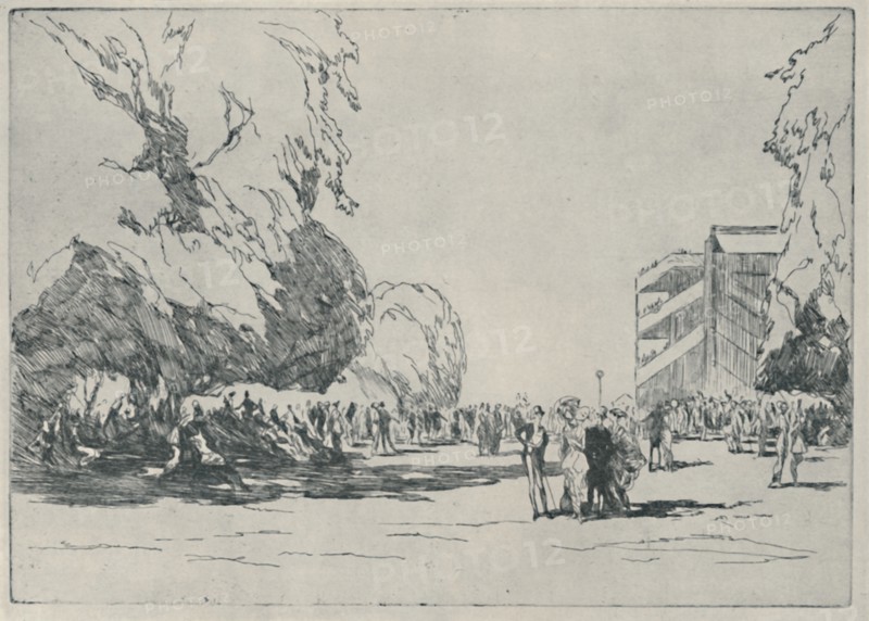 'Ascot - The Paddock, 1914', (1920). Artist: Claude Allin Shepperson.