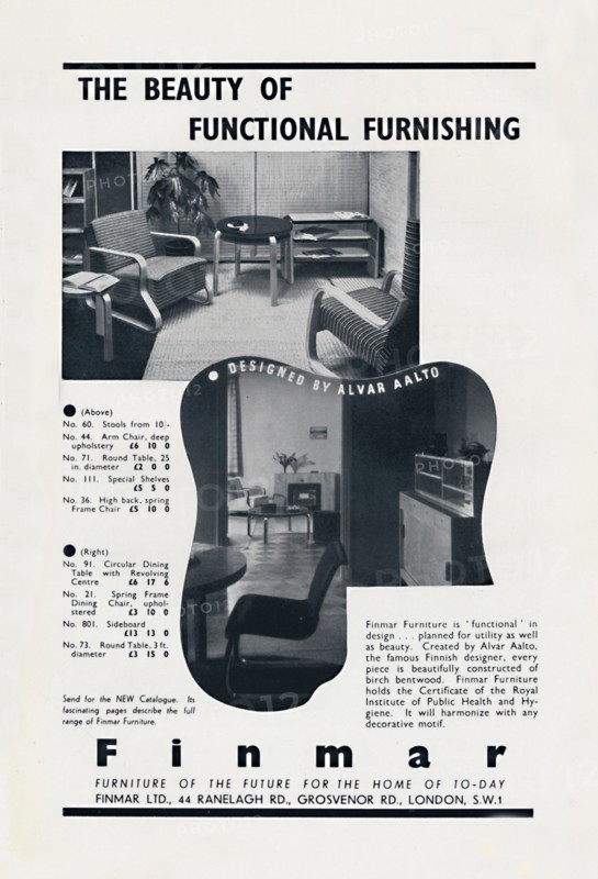'The Beauty of Functional Furnishing - Finmar', 1939. Artist: Unknown.