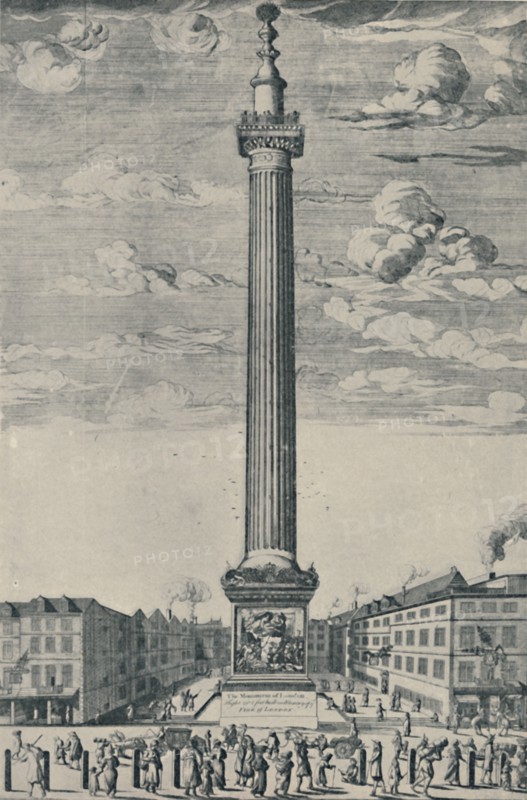 'The Monument of London, c1685', (1920). Artist: Unknown.