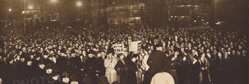'Demonstration in Whitehall, December 10th, 1936', 1937. Artist: Unknown.